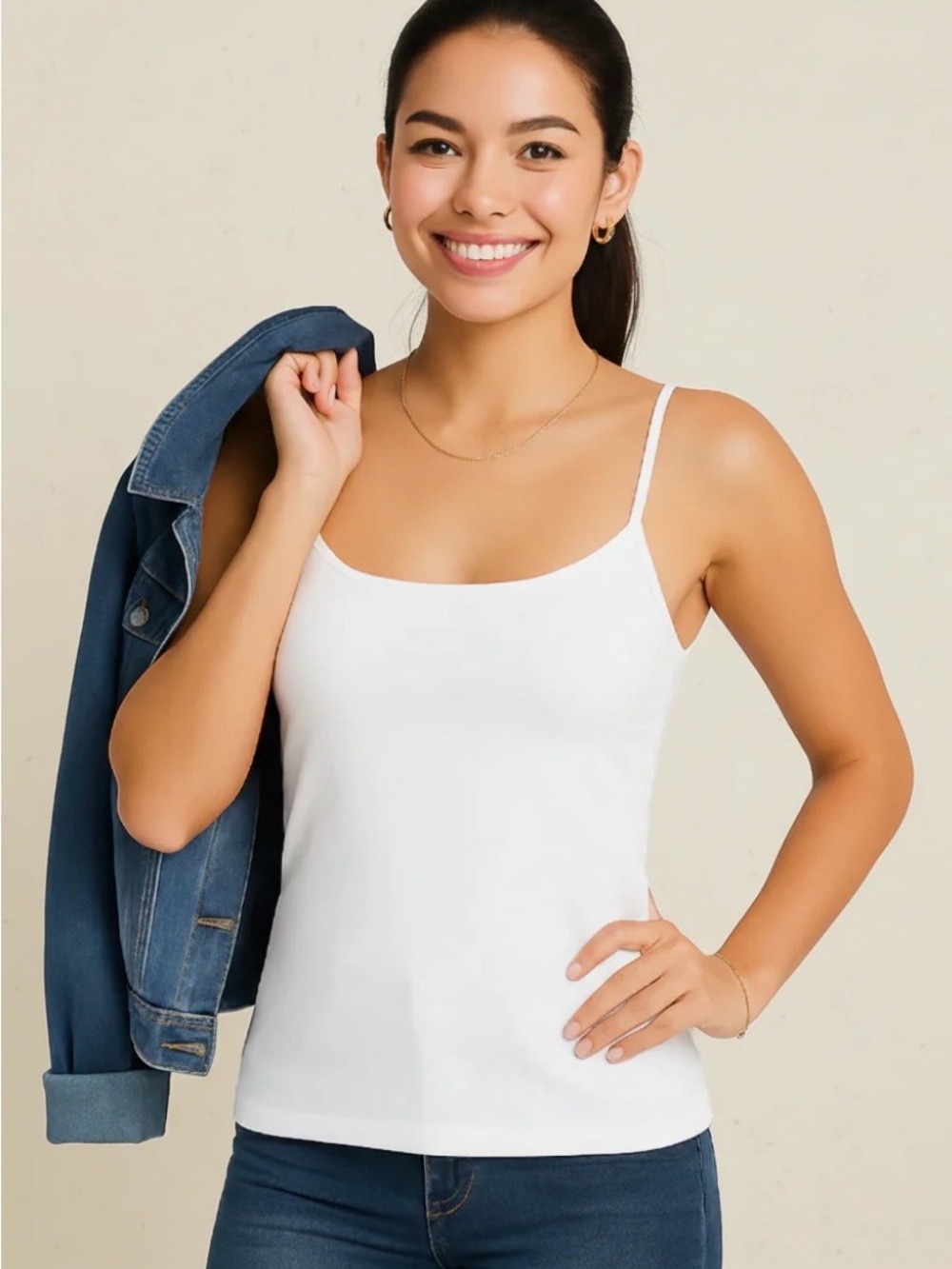 JudyP Camisole in White, Size L
